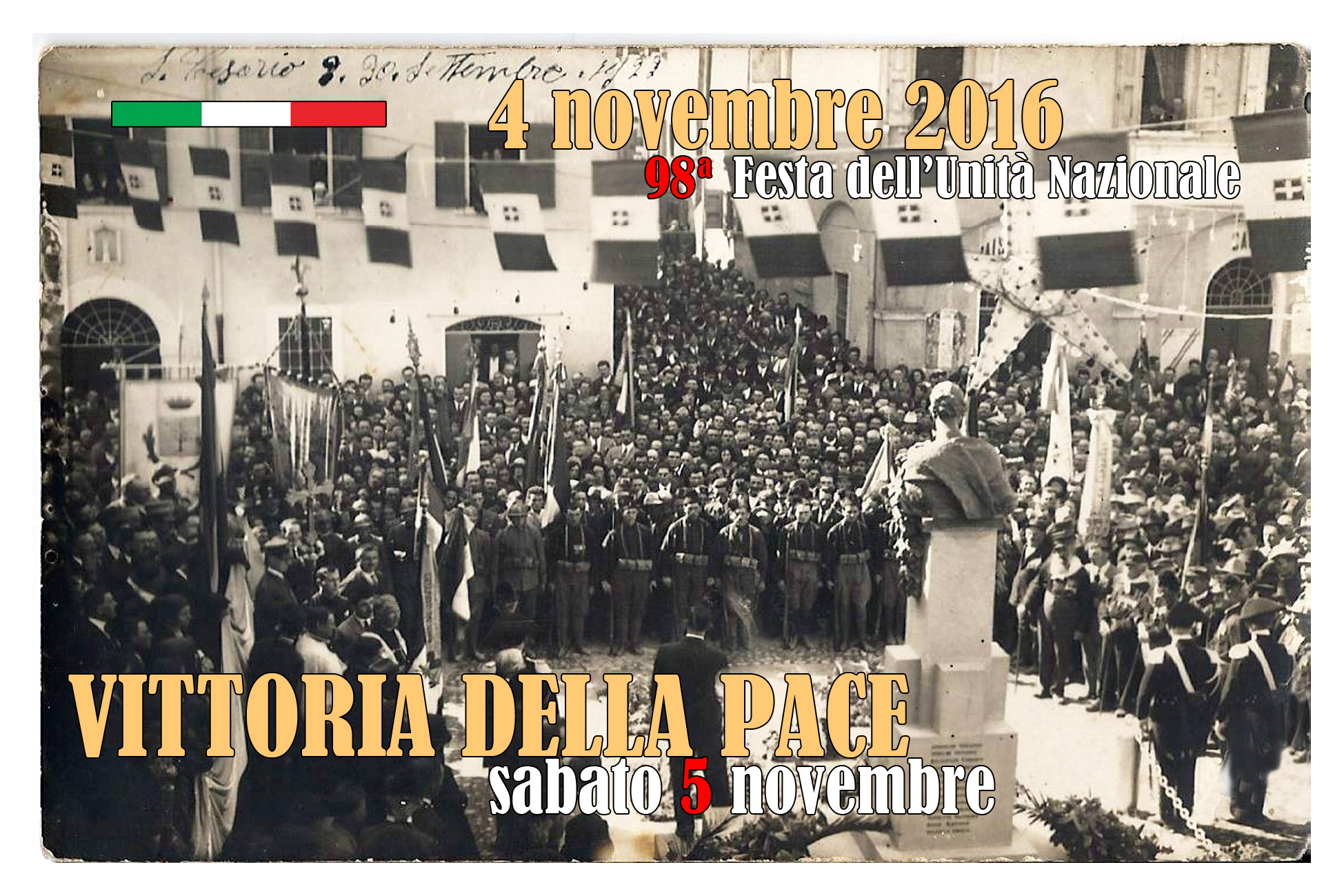 4 NOVEMBRE 2016 98° FESTA  DELL'UNITA' NAZIONALE