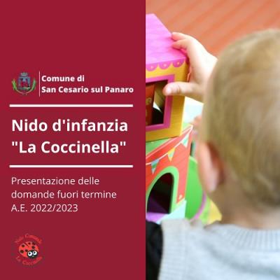 Iscrizioni Fuori Termine Nido d Infanzia comunale La Coccinella a.e. 2022/2023 foto 