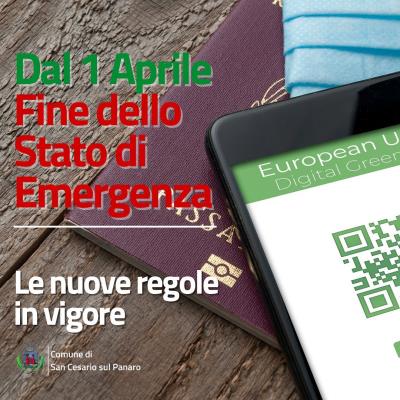 Fine dello Stato di Emergenza Covid foto 