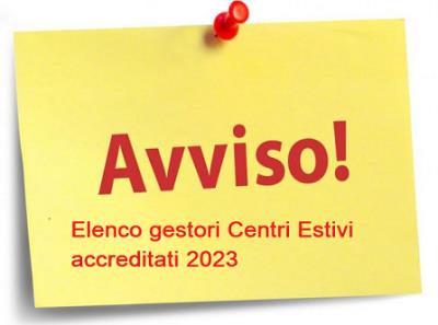Elenco gestori Centri Estivi accreditati 2023 foto 