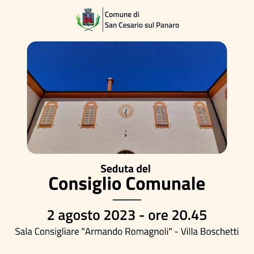 Seduta del Consiglio Comunale del 2 agosto 2023 foto 