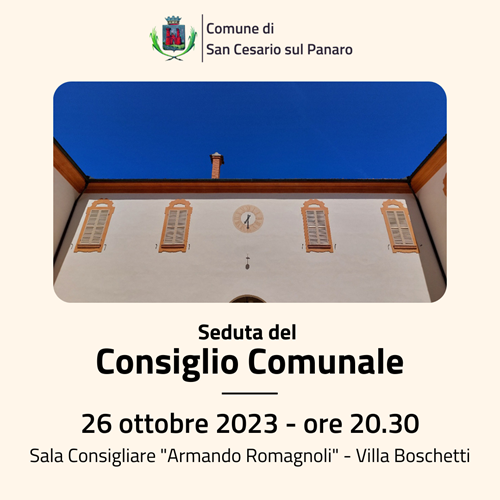 Seduta del Consiglio Comunale del 26 ottobre 2023 foto 