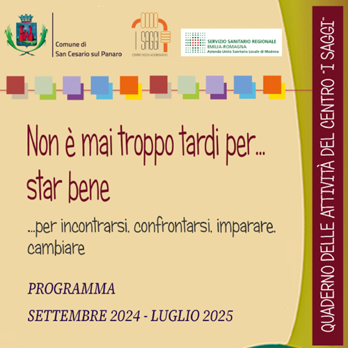 Centro 'I Saggi': online il programma delle attività 2023/2024