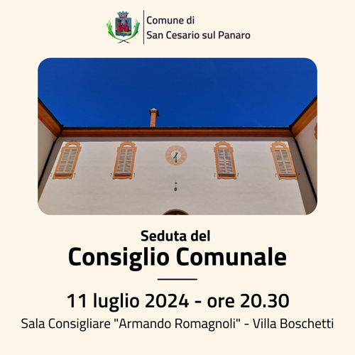 Seduta del Consiglio Comunale dell'11 luglio 2024